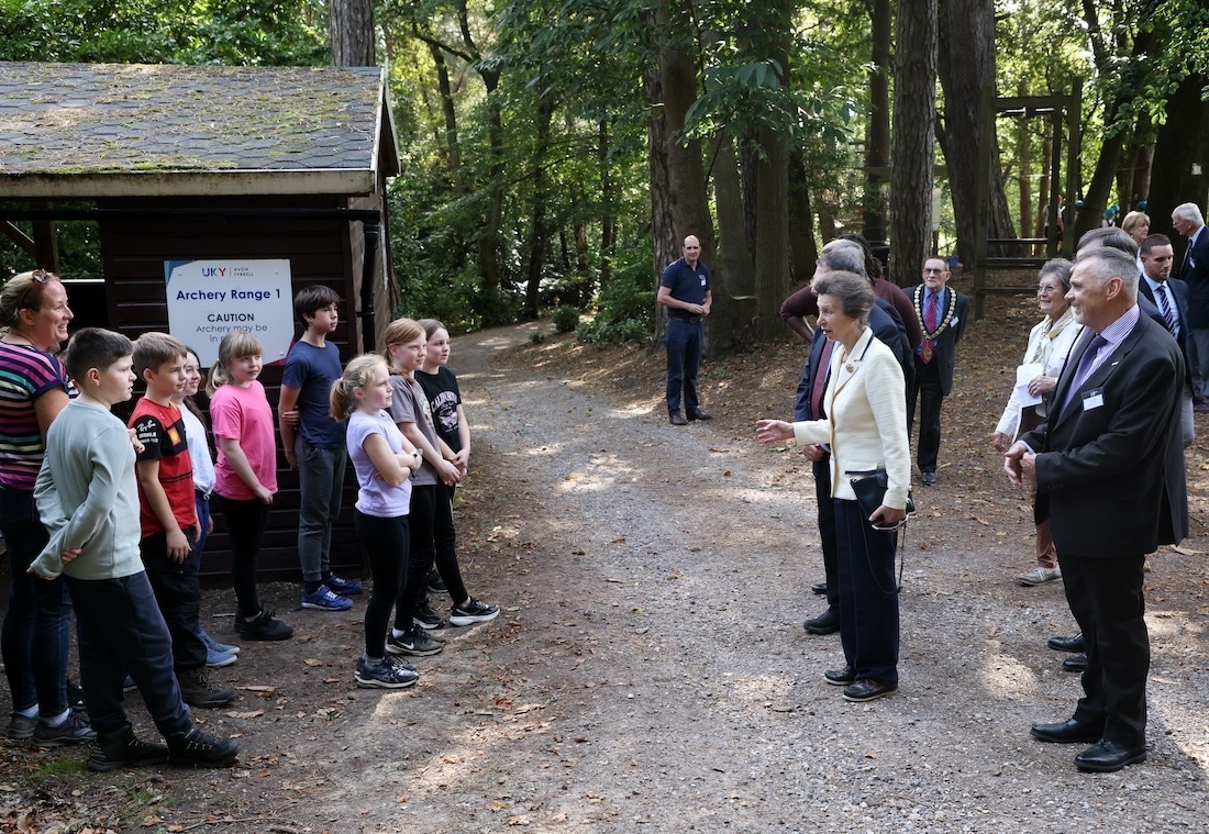 HRH The Princess Royal visits Avon Tyrrell Outdoor Centre, the home of UK Youth.