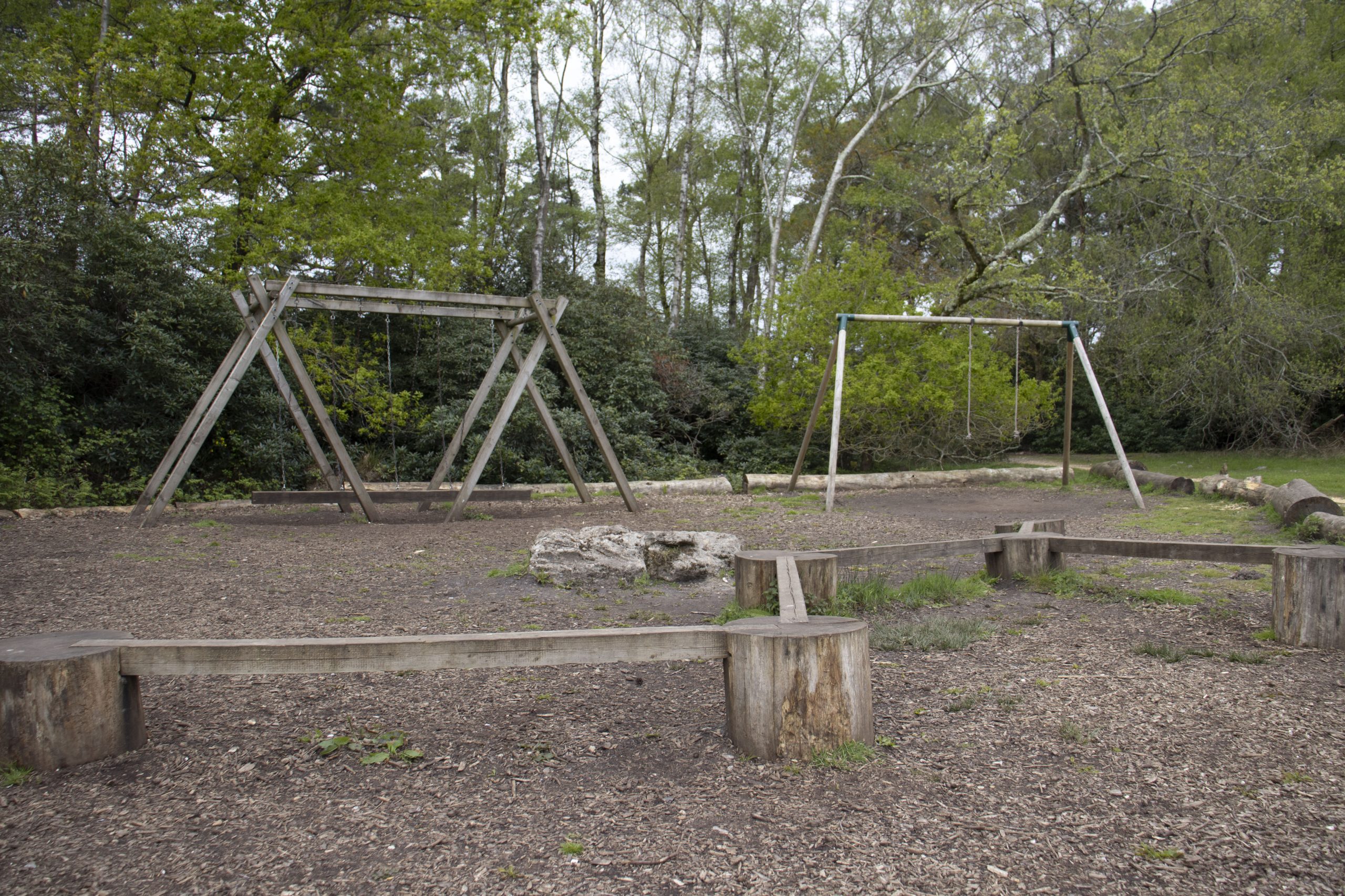Avon Tyrrell park by the lake with swings and play area